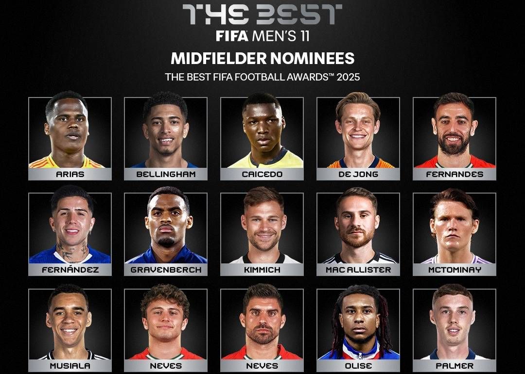 Candidatos a Mejor Centrocampista del Año de la FIFA: Vitinha lidera el camino, con B Fee y Wirtz en la lista