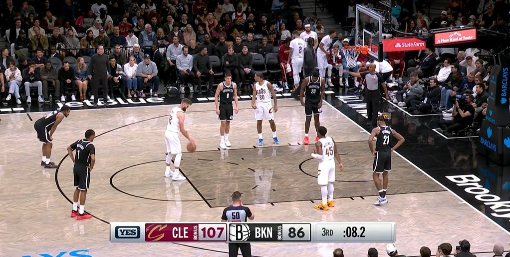Los Cavaliers anotaron 45 puntos con 9 triples en un solo cuarto y lideraron a los Nets por 22 puntos al final del tercer cuarto.